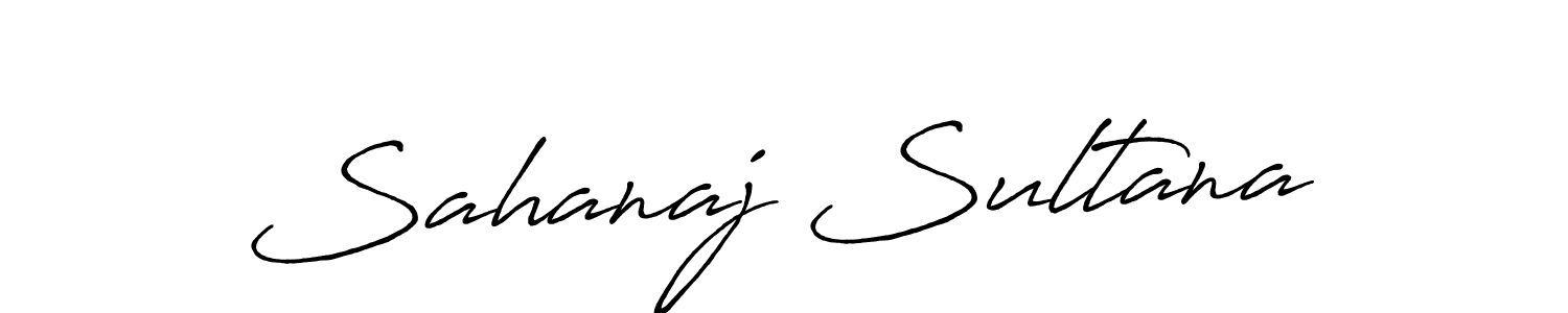 Make a beautiful signature design for name Sahanaj Sultana. With this signature (Antro_Vectra_Bolder) style, you can create a handwritten signature for free. Sahanaj Sultana signature style 7 images and pictures png