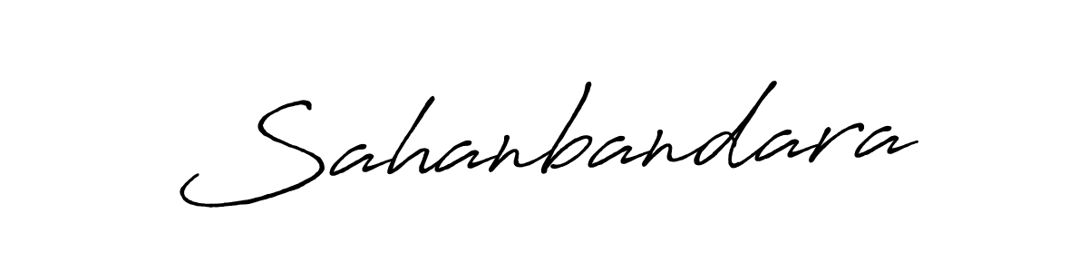 Use a signature maker to create a handwritten signature online. With this signature software, you can design (Antro_Vectra_Bolder) your own signature for name Sahanbandara. Sahanbandara signature style 7 images and pictures png