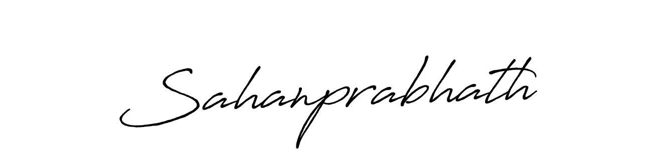 How to Draw Sahanprabhath signature style? Antro_Vectra_Bolder is a latest design signature styles for name Sahanprabhath. Sahanprabhath signature style 7 images and pictures png