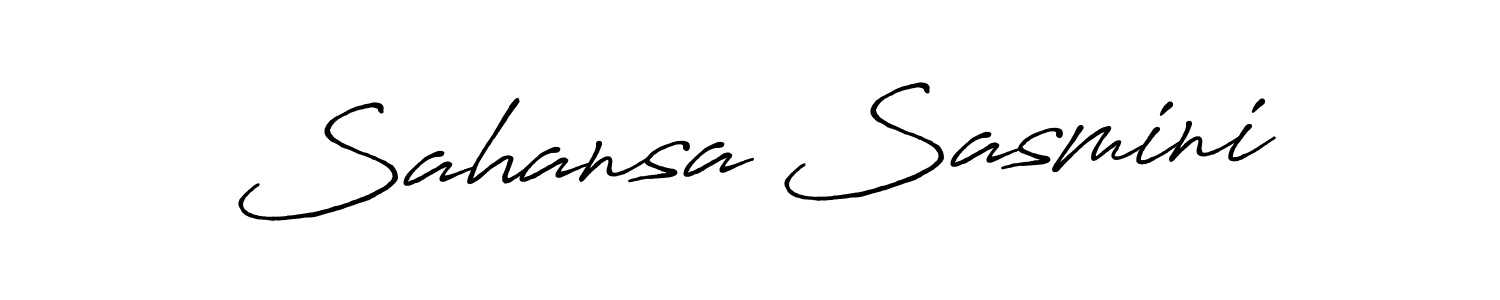 Antro_Vectra_Bolder is a professional signature style that is perfect for those who want to add a touch of class to their signature. It is also a great choice for those who want to make their signature more unique. Get Sahansa Sasmini name to fancy signature for free. Sahansa Sasmini signature style 7 images and pictures png