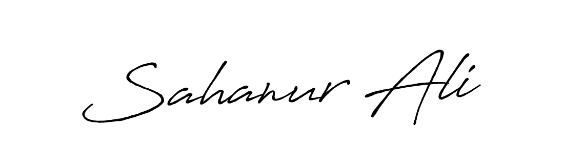 Create a beautiful signature design for name Sahanur Ali. With this signature (Antro_Vectra_Bolder) fonts, you can make a handwritten signature for free. Sahanur Ali signature style 7 images and pictures png