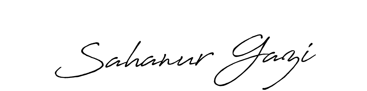 Sahanur Gazi stylish signature style. Best Handwritten Sign (Antro_Vectra_Bolder) for my name. Handwritten Signature Collection Ideas for my name Sahanur Gazi. Sahanur Gazi signature style 7 images and pictures png
