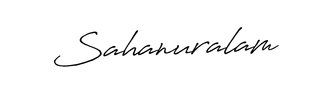 Make a beautiful signature design for name Sahanuralam. With this signature (Antro_Vectra_Bolder) style, you can create a handwritten signature for free. Sahanuralam signature style 7 images and pictures png