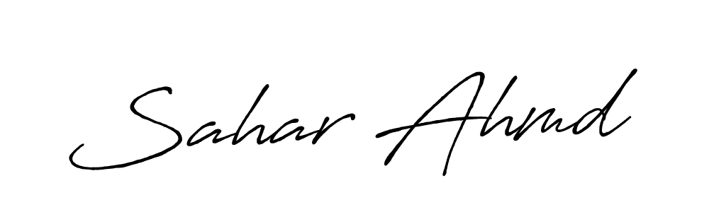 You should practise on your own different ways (Antro_Vectra_Bolder) to write your name (Sahar Ahmd) in signature. don't let someone else do it for you. Sahar Ahmd signature style 7 images and pictures png