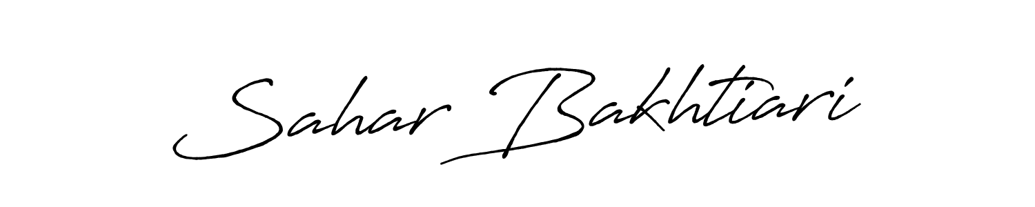 Create a beautiful signature design for name Sahar Bakhtiari. With this signature (Antro_Vectra_Bolder) fonts, you can make a handwritten signature for free. Sahar Bakhtiari signature style 7 images and pictures png