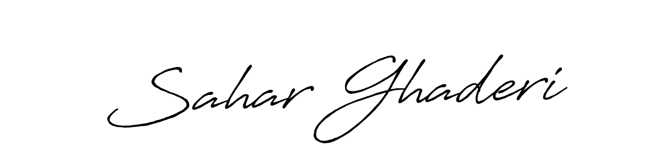 Similarly Antro_Vectra_Bolder is the best handwritten signature design. Signature creator online .You can use it as an online autograph creator for name Sahar Ghaderi. Sahar Ghaderi signature style 7 images and pictures png