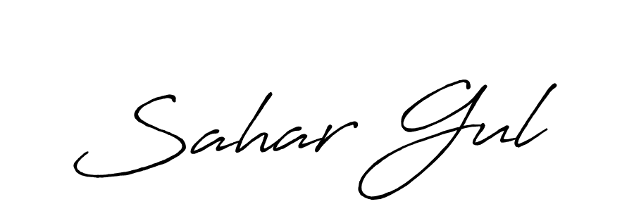 How to make Sahar Gul signature? Antro_Vectra_Bolder is a professional autograph style. Create handwritten signature for Sahar Gul name. Sahar Gul signature style 7 images and pictures png