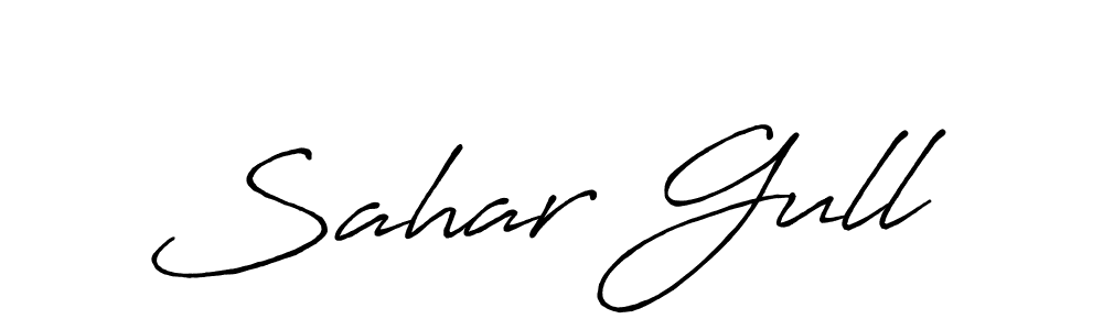 Use a signature maker to create a handwritten signature online. With this signature software, you can design (Antro_Vectra_Bolder) your own signature for name Sahar Gull. Sahar Gull signature style 7 images and pictures png