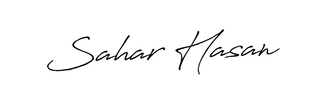 Design your own signature with our free online signature maker. With this signature software, you can create a handwritten (Antro_Vectra_Bolder) signature for name Sahar Hasan. Sahar Hasan signature style 7 images and pictures png