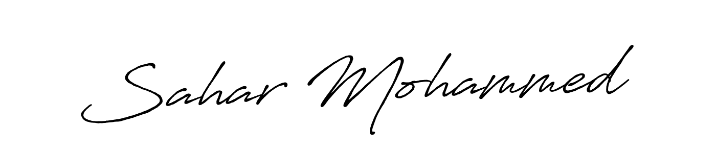 Design your own signature with our free online signature maker. With this signature software, you can create a handwritten (Antro_Vectra_Bolder) signature for name Sahar Mohammed. Sahar Mohammed signature style 7 images and pictures png