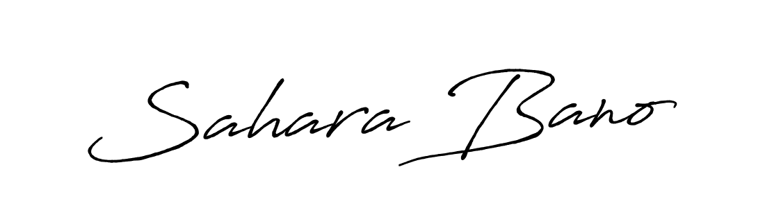 How to make Sahara Bano name signature. Use Antro_Vectra_Bolder style for creating short signs online. This is the latest handwritten sign. Sahara Bano signature style 7 images and pictures png