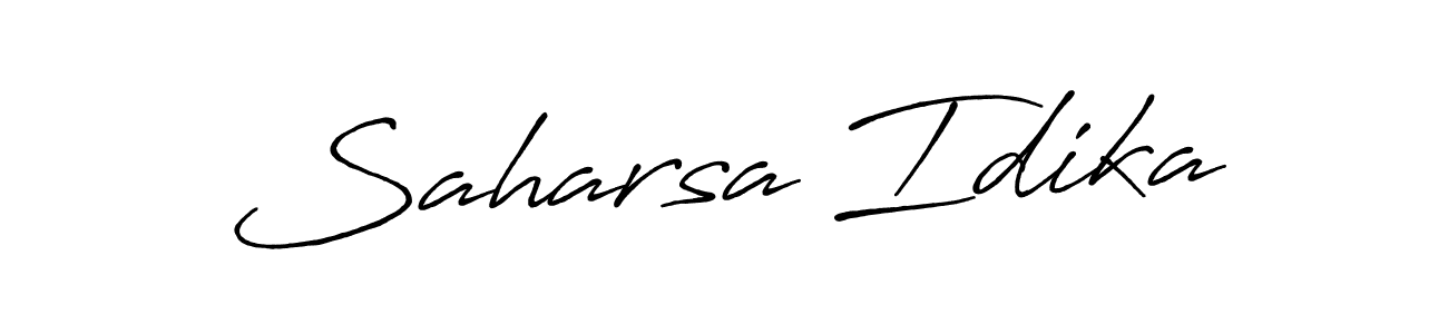 if you are searching for the best signature style for your name Saharsa Idika. so please give up your signature search. here we have designed multiple signature styles  using Antro_Vectra_Bolder. Saharsa Idika signature style 7 images and pictures png