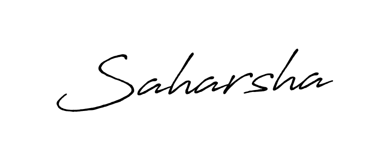 Design your own signature with our free online signature maker. With this signature software, you can create a handwritten (Antro_Vectra_Bolder) signature for name Saharsha. Saharsha signature style 7 images and pictures png