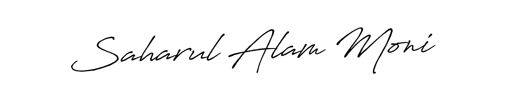 Design your own signature with our free online signature maker. With this signature software, you can create a handwritten (Antro_Vectra_Bolder) signature for name Saharul Alam Moni. Saharul Alam Moni signature style 7 images and pictures png