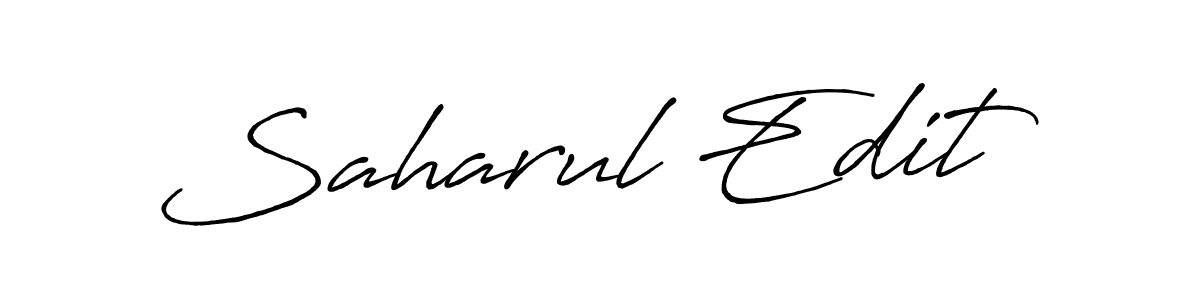 You should practise on your own different ways (Antro_Vectra_Bolder) to write your name (Saharul Edit) in signature. don't let someone else do it for you. Saharul Edit signature style 7 images and pictures png