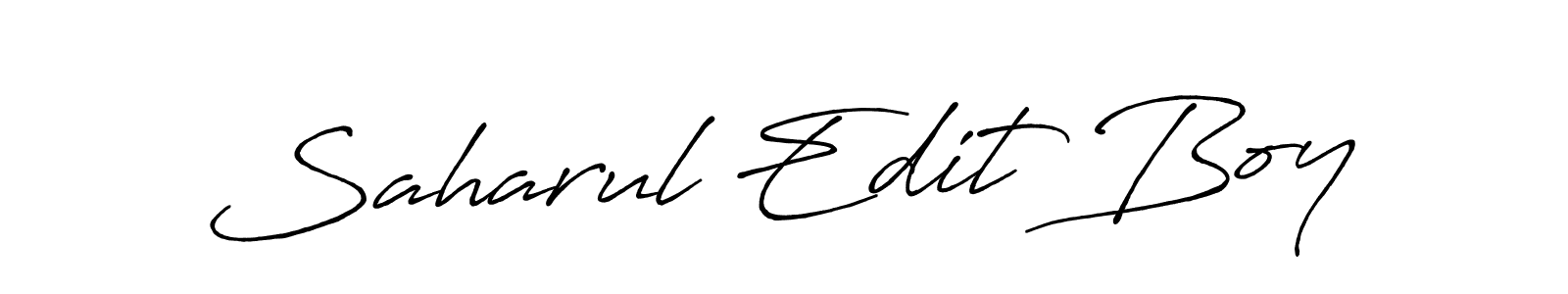 How to make Saharul Edit Boy signature? Antro_Vectra_Bolder is a professional autograph style. Create handwritten signature for Saharul Edit Boy name. Saharul Edit Boy signature style 7 images and pictures png