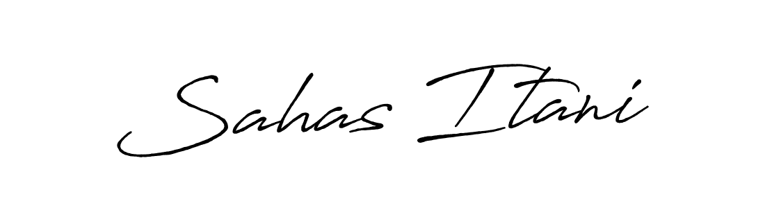 Design your own signature with our free online signature maker. With this signature software, you can create a handwritten (Antro_Vectra_Bolder) signature for name Sahas Itani. Sahas Itani signature style 7 images and pictures png