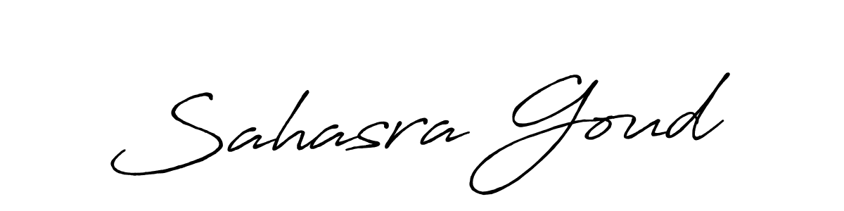 How to make Sahasra Goud signature? Antro_Vectra_Bolder is a professional autograph style. Create handwritten signature for Sahasra Goud name. Sahasra Goud signature style 7 images and pictures png