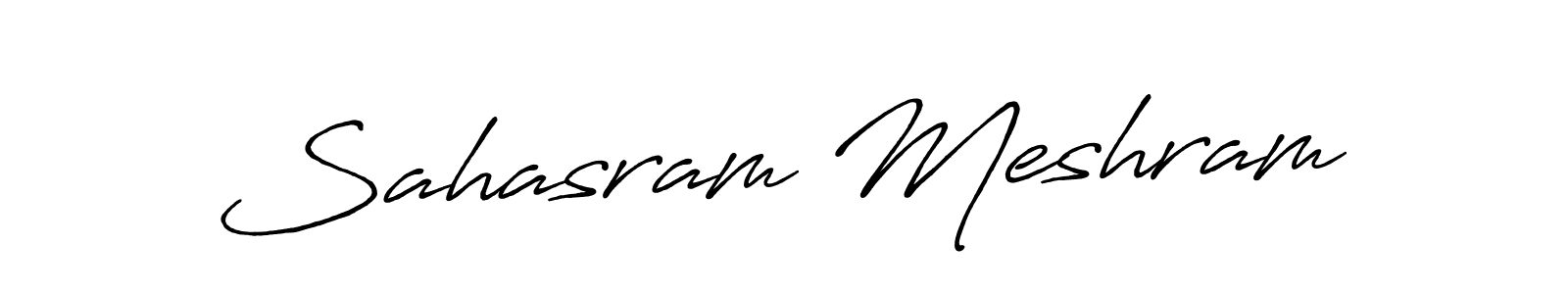 How to make Sahasram Meshram signature? Antro_Vectra_Bolder is a professional autograph style. Create handwritten signature for Sahasram Meshram name. Sahasram Meshram signature style 7 images and pictures png