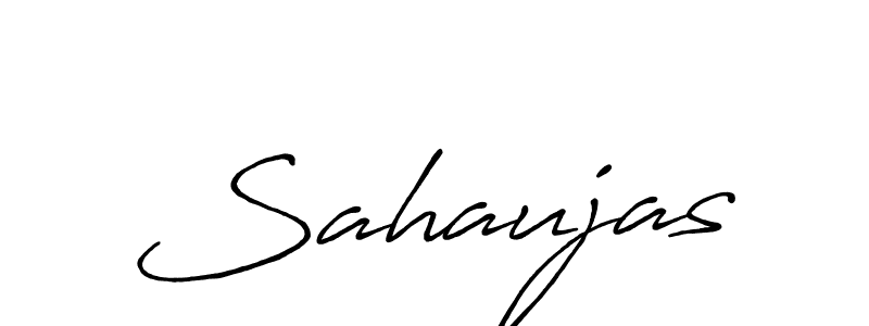 How to make Sahaujas name signature. Use Antro_Vectra_Bolder style for creating short signs online. This is the latest handwritten sign. Sahaujas signature style 7 images and pictures png