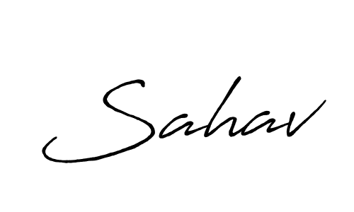 Similarly Antro_Vectra_Bolder is the best handwritten signature design. Signature creator online .You can use it as an online autograph creator for name Sahav. Sahav signature style 7 images and pictures png