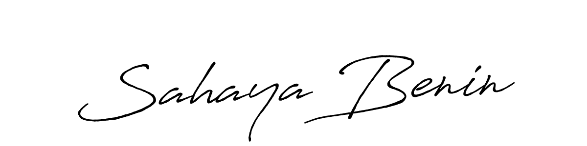 This is the best signature style for the Sahaya Benin name. Also you like these signature font (Antro_Vectra_Bolder). Mix name signature. Sahaya Benin signature style 7 images and pictures png
