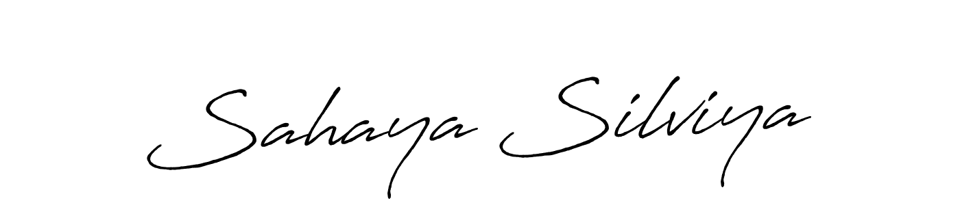 How to make Sahaya Silviya signature? Antro_Vectra_Bolder is a professional autograph style. Create handwritten signature for Sahaya Silviya name. Sahaya Silviya signature style 7 images and pictures png