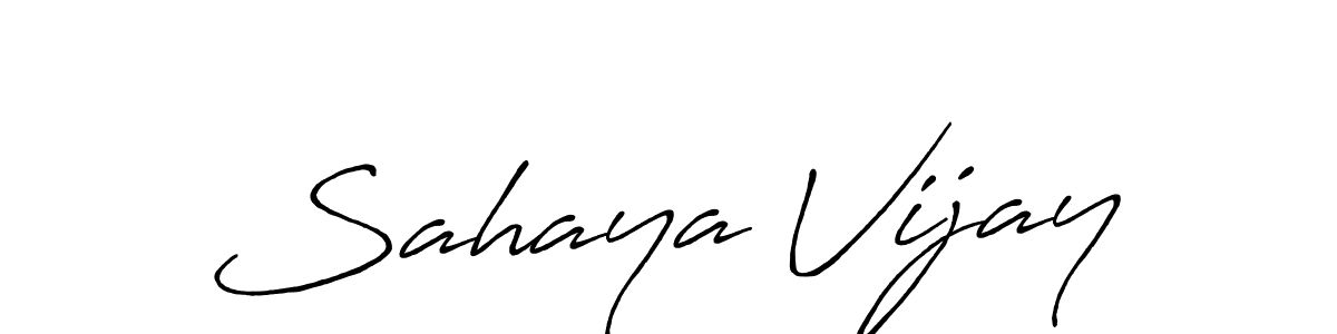 Make a beautiful signature design for name Sahaya Vijay. With this signature (Antro_Vectra_Bolder) style, you can create a handwritten signature for free. Sahaya Vijay signature style 7 images and pictures png