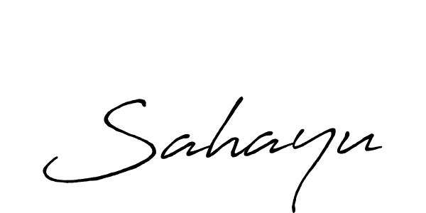 Make a beautiful signature design for name Sahayu. Use this online signature maker to create a handwritten signature for free. Sahayu signature style 7 images and pictures png