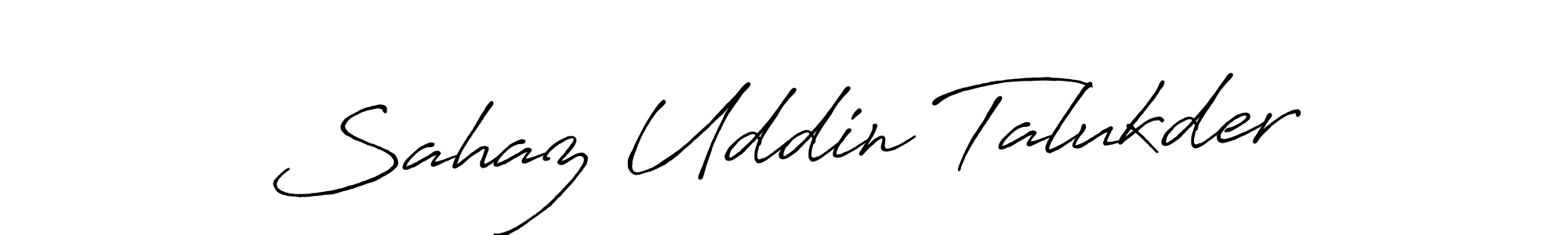 Make a beautiful signature design for name Sahaz Uddin Talukder. With this signature (Antro_Vectra_Bolder) style, you can create a handwritten signature for free. Sahaz Uddin Talukder signature style 7 images and pictures png