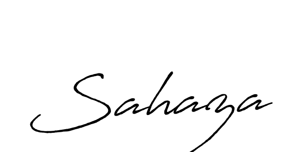Use a signature maker to create a handwritten signature online. With this signature software, you can design (Antro_Vectra_Bolder) your own signature for name Sahaza. Sahaza signature style 7 images and pictures png