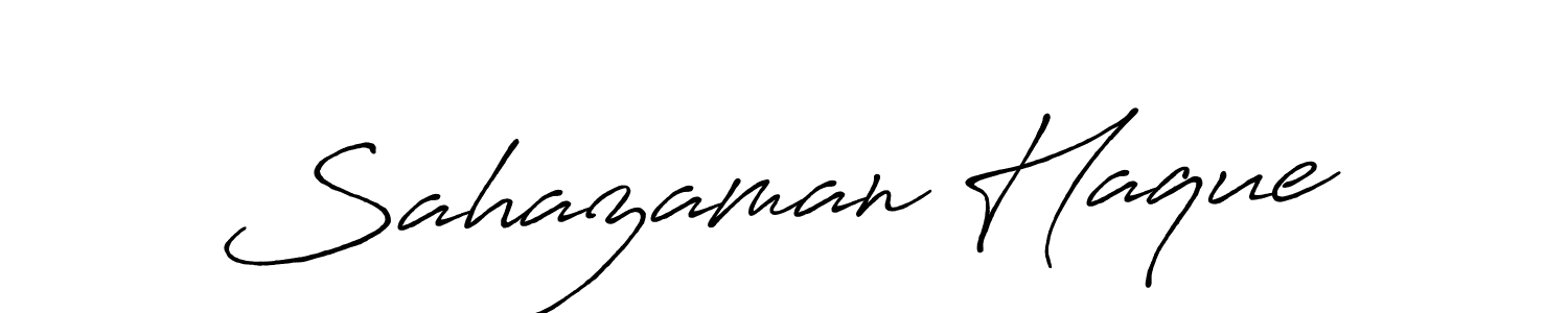 Design your own signature with our free online signature maker. With this signature software, you can create a handwritten (Antro_Vectra_Bolder) signature for name Sahazaman Haque. Sahazaman Haque signature style 7 images and pictures png