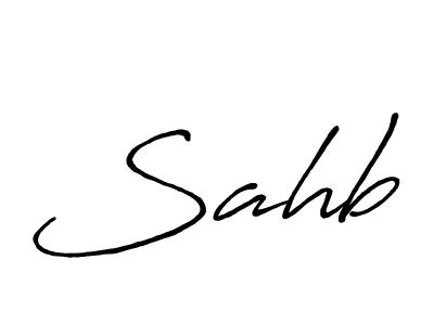 Make a beautiful signature design for name Sahb. With this signature (Antro_Vectra_Bolder) style, you can create a handwritten signature for free. Sahb signature style 7 images and pictures png