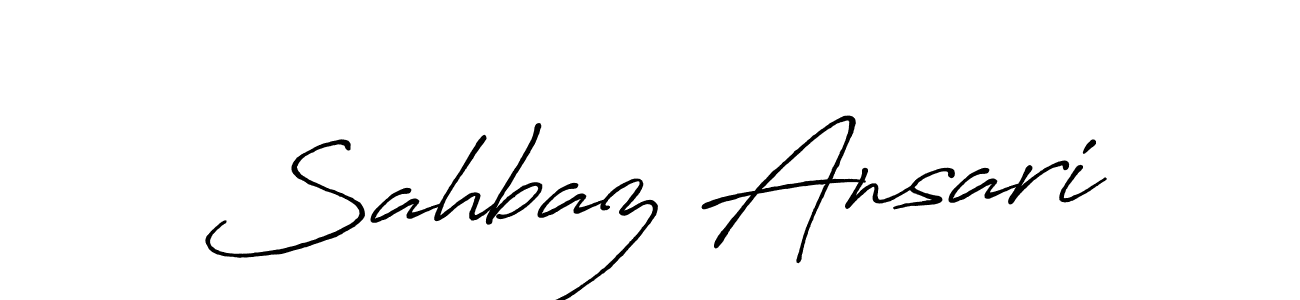 Use a signature maker to create a handwritten signature online. With this signature software, you can design (Antro_Vectra_Bolder) your own signature for name Sahbaz Ansari. Sahbaz Ansari signature style 7 images and pictures png