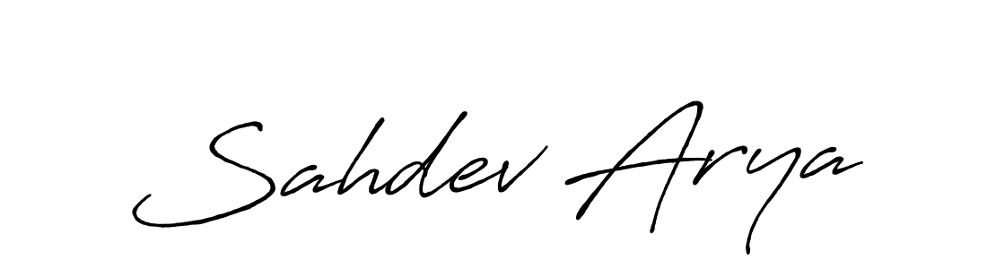 Make a short Sahdev Arya signature style. Manage your documents anywhere anytime using Antro_Vectra_Bolder. Create and add eSignatures, submit forms, share and send files easily. Sahdev Arya signature style 7 images and pictures png