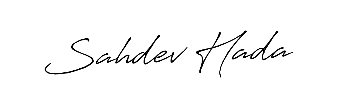 How to make Sahdev Hada signature? Antro_Vectra_Bolder is a professional autograph style. Create handwritten signature for Sahdev Hada name. Sahdev Hada signature style 7 images and pictures png