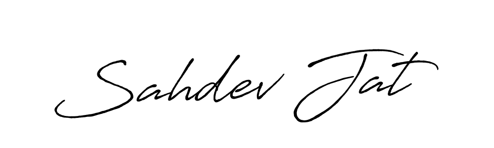 Make a beautiful signature design for name Sahdev Jat. With this signature (Antro_Vectra_Bolder) style, you can create a handwritten signature for free. Sahdev Jat signature style 7 images and pictures png