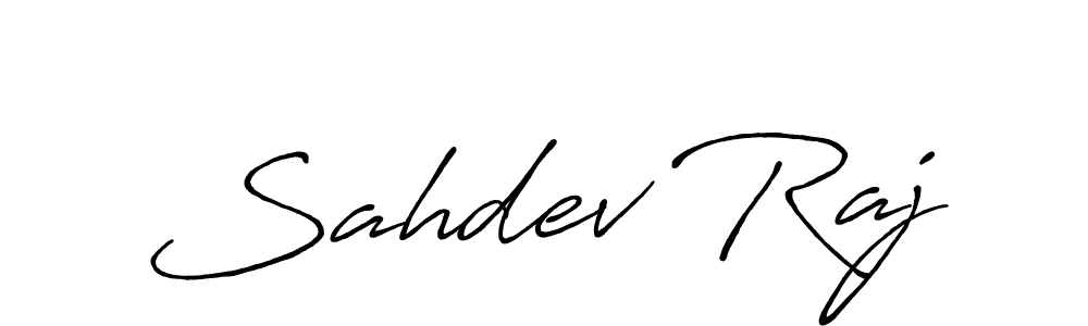Sahdev Raj stylish signature style. Best Handwritten Sign (Antro_Vectra_Bolder) for my name. Handwritten Signature Collection Ideas for my name Sahdev Raj. Sahdev Raj signature style 7 images and pictures png