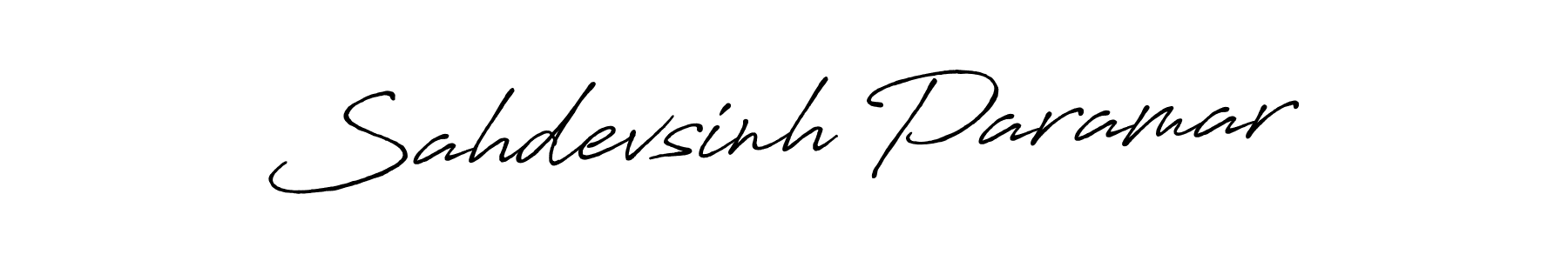 How to make Sahdevsinh Paramar signature? Antro_Vectra_Bolder is a professional autograph style. Create handwritten signature for Sahdevsinh Paramar name. Sahdevsinh Paramar signature style 7 images and pictures png