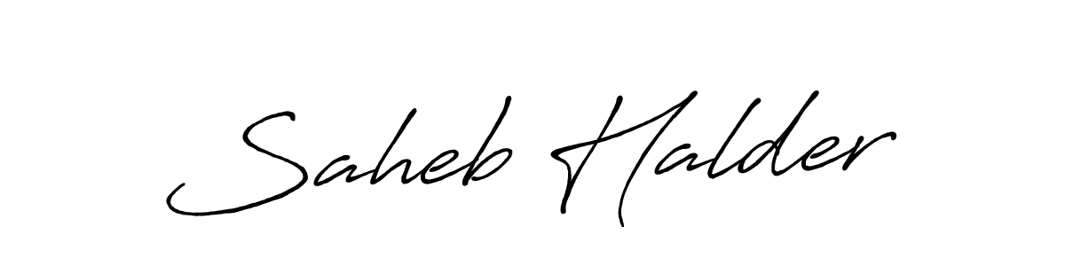 Also You can easily find your signature by using the search form. We will create Saheb Halder name handwritten signature images for you free of cost using Antro_Vectra_Bolder sign style. Saheb Halder signature style 7 images and pictures png