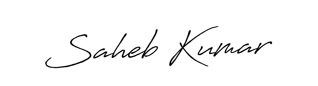 The best way (Antro_Vectra_Bolder) to make a short signature is to pick only two or three words in your name. The name Saheb Kumar include a total of six letters. For converting this name. Saheb Kumar signature style 7 images and pictures png