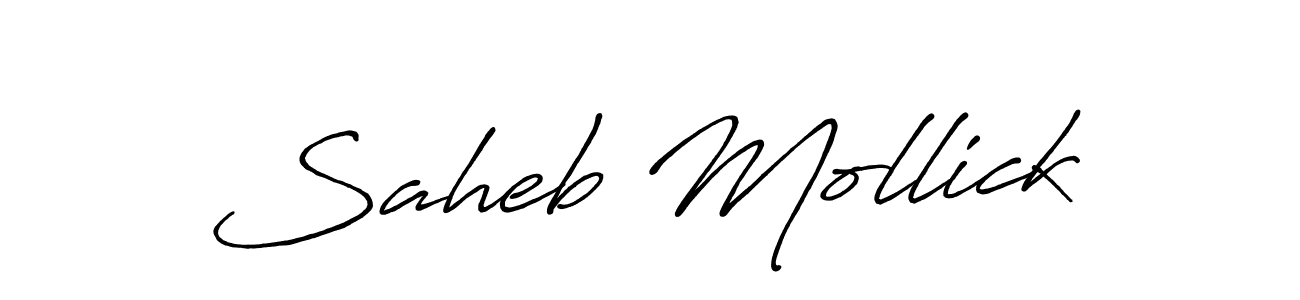 Make a short Saheb Mollick signature style. Manage your documents anywhere anytime using Antro_Vectra_Bolder. Create and add eSignatures, submit forms, share and send files easily. Saheb Mollick signature style 7 images and pictures png