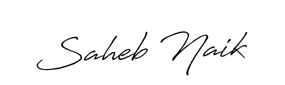 Design your own signature with our free online signature maker. With this signature software, you can create a handwritten (Antro_Vectra_Bolder) signature for name Saheb Naik. Saheb Naik signature style 7 images and pictures png