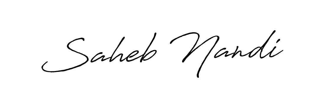 It looks lik you need a new signature style for name Saheb Nandi. Design unique handwritten (Antro_Vectra_Bolder) signature with our free signature maker in just a few clicks. Saheb Nandi signature style 7 images and pictures png