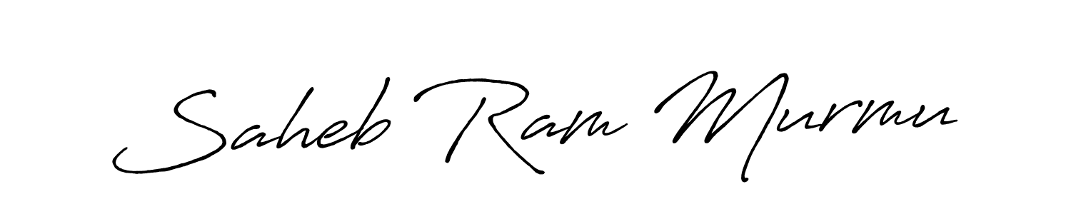 This is the best signature style for the Saheb Ram Murmu name. Also you like these signature font (Antro_Vectra_Bolder). Mix name signature. Saheb Ram Murmu signature style 7 images and pictures png