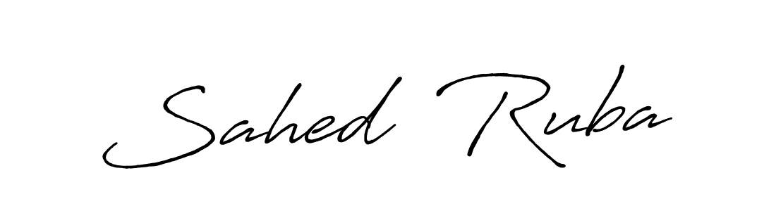 Use a signature maker to create a handwritten signature online. With this signature software, you can design (Antro_Vectra_Bolder) your own signature for name Sahed  Ruba. Sahed  Ruba signature style 7 images and pictures png