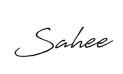 How to make Sahee name signature. Use Antro_Vectra_Bolder style for creating short signs online. This is the latest handwritten sign. Sahee signature style 7 images and pictures png