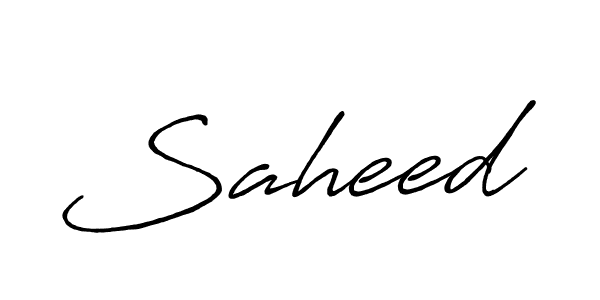 Create a beautiful signature design for name Saheed. With this signature (Antro_Vectra_Bolder) fonts, you can make a handwritten signature for free. Saheed signature style 7 images and pictures png