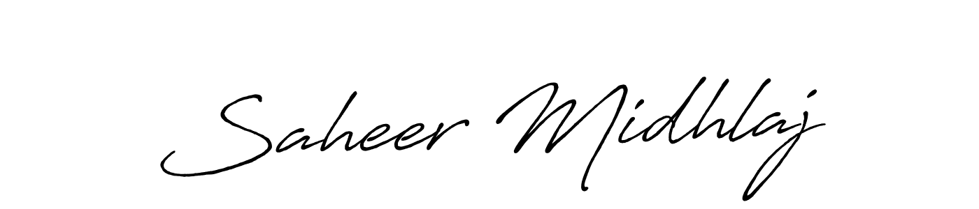 The best way (Antro_Vectra_Bolder) to make a short signature is to pick only two or three words in your name. The name Saheer Midhlaj include a total of six letters. For converting this name. Saheer Midhlaj signature style 7 images and pictures png