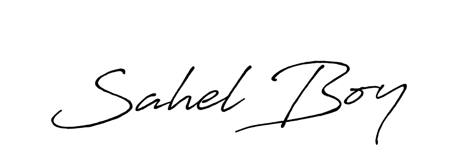 Also You can easily find your signature by using the search form. We will create Sahel Boy name handwritten signature images for you free of cost using Antro_Vectra_Bolder sign style. Sahel Boy signature style 7 images and pictures png